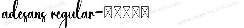 adesans regular字体转换